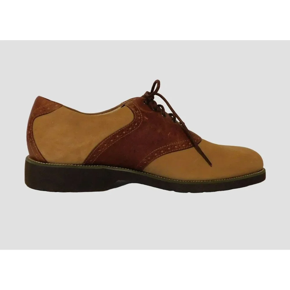 Rockport Mens Shoes 10M Leather Oxford Ties Brown Tan